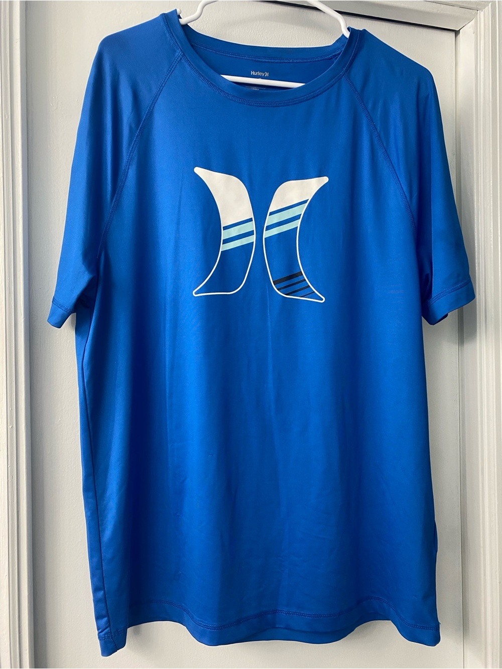 Hurley Bright Blue Short-Sleeve Rash Guard